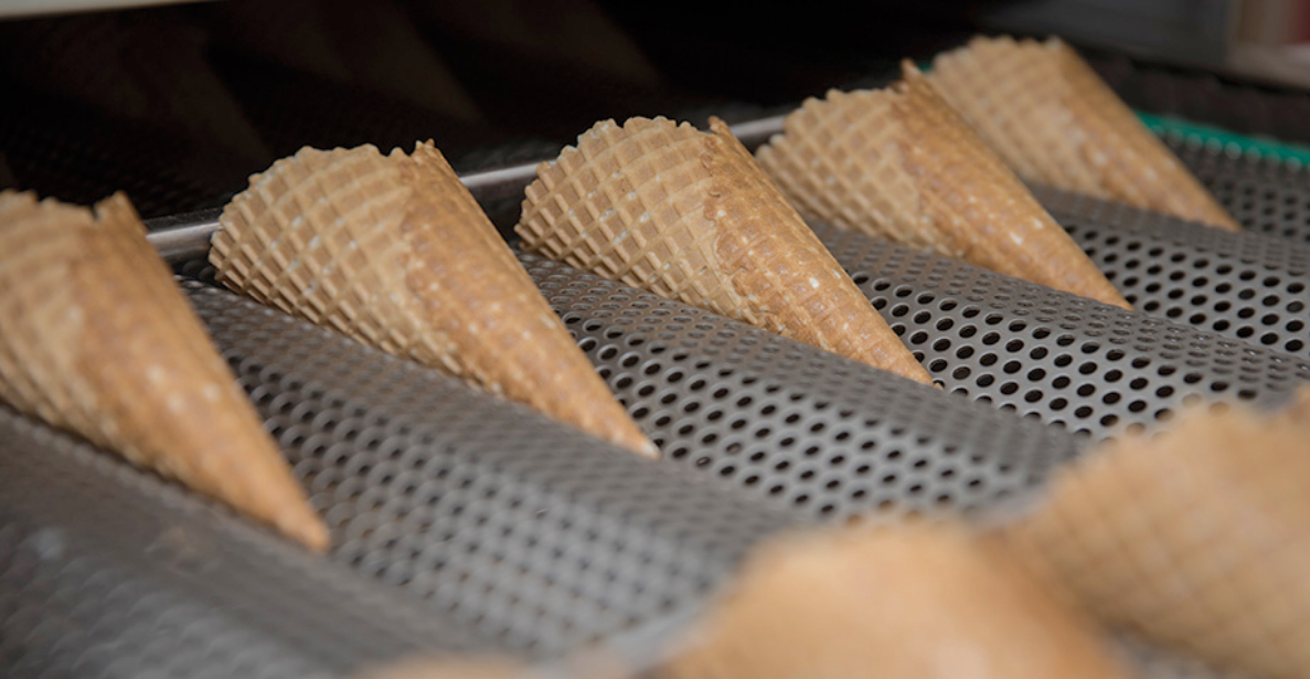 Altimate Foods Waffle Cones being manufactured