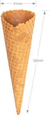 Natural Top Waffle Cone E