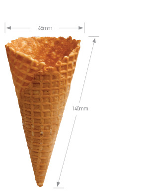 Natural Top Waffle Cone C