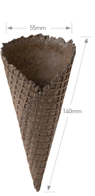 Natural Waffle Cone D - Black (New)