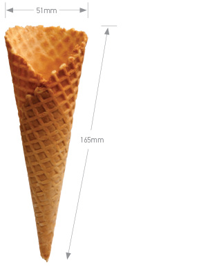 Natural Top Waffle Cone E